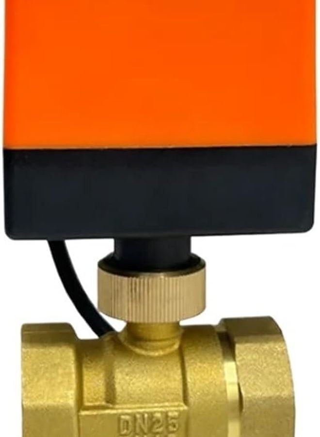 1 بوصة صمام كرة نحاسي ذو اتجاهين بمحرك DC12V CR03 مشغل كهربائي - Image 1