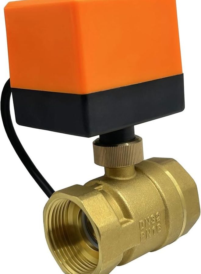 1 بوصة صمام كرة نحاسي ذو اتجاهين بمحرك DC12V CR03 مشغل كهربائي - Image 5