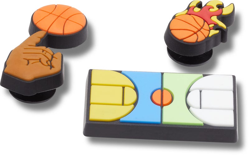 Crocs Jibbitz 3-Pack Shoe Charms | Jibbitz, B Ball Bro, Small - Image 1