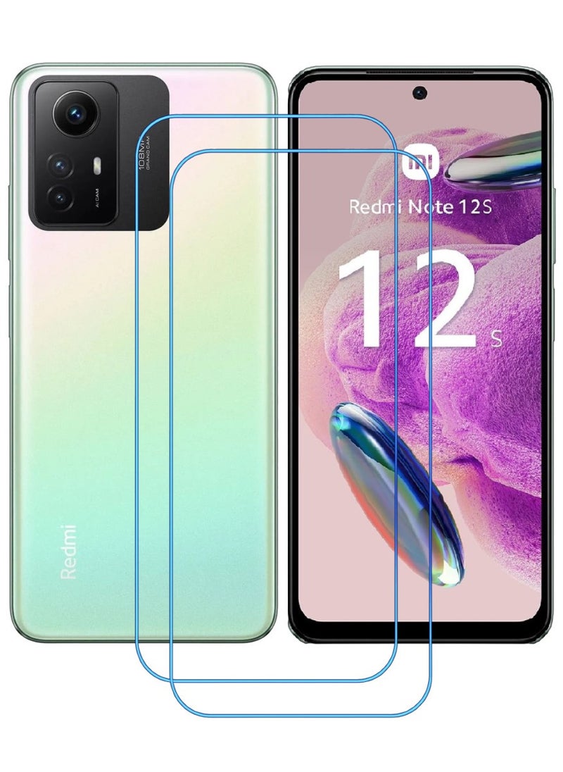 ACLIX 2 Pieces Antistatic ESD Dustproof Premium Quality High Definition Clear Tempered Glass Screen Protector Designed For Xiaomi Redmi Note 12S - Image 1