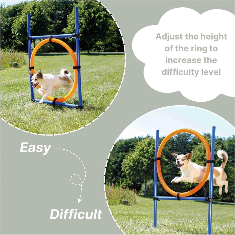 Trixie Dog Activity Agility Ring - Adjustable Jumping Challenge for Dogs, Orange/Blue - Image 4