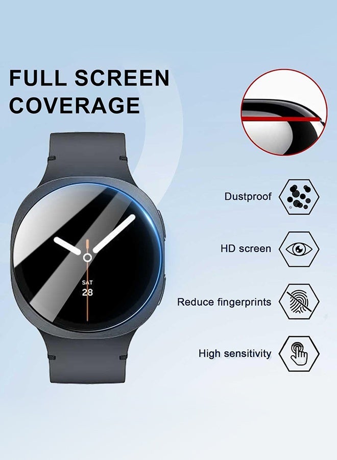 بشكل مختصر [2 قطعة] حامي شاشة زجاجي مقوى 9H مع إطار محاذاة التثبيت لساعة سامسونج جالاكسي واتش 8 مقاس 40 ملم، غطاء زجاجي كامل شفاف مُصمم لإصدار ساعة سامسونج واتش 8 40 ملم (2025) - Image 4