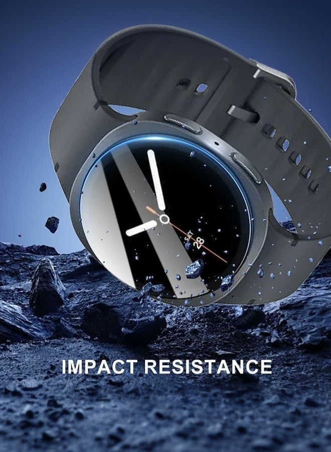 بشكل مختصر [2 قطعة] حامي شاشة زجاجي مقوى 9H مع إطار محاذاة التثبيت لساعة سامسونج جالاكسي واتش 8 مقاس 40 ملم، غطاء زجاجي كامل شفاف مُصمم لإصدار ساعة سامسونج واتش 8 40 ملم (2025) - Image 5