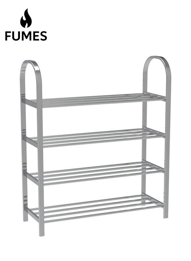 FUMES 4-Tier Stainless Steel Shoe Rack – Durable & Space-Saving Organizer for Shoes Entryway and Closet - Image 2