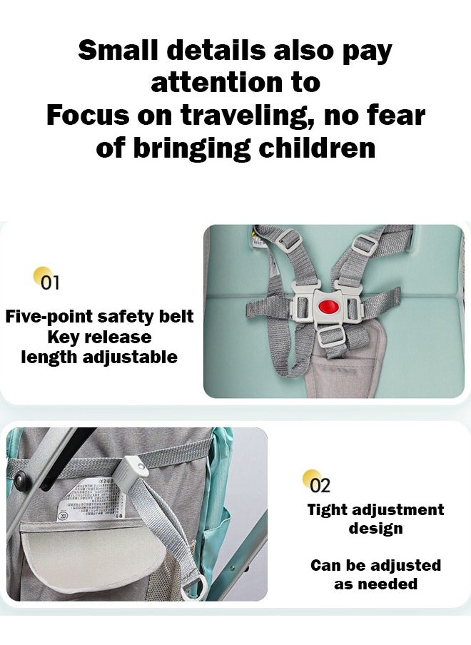 Generic - Lightweight Baby Stroller with Sitting and Lying Function, Shock-Absorbing, Carbon Steel Frame, One-Button Folding – Perfect for Newborns and Toddlers (0-4 Years) - Image 1