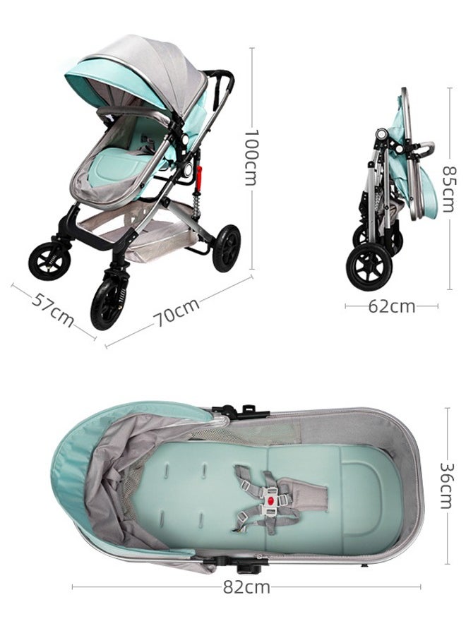 Generic - Lightweight Baby Stroller with Sitting and Lying Function, Shock-Absorbing, Carbon Steel Frame, One-Button Folding – Perfect for Newborns and Toddlers (0-4 Years) - Image 1