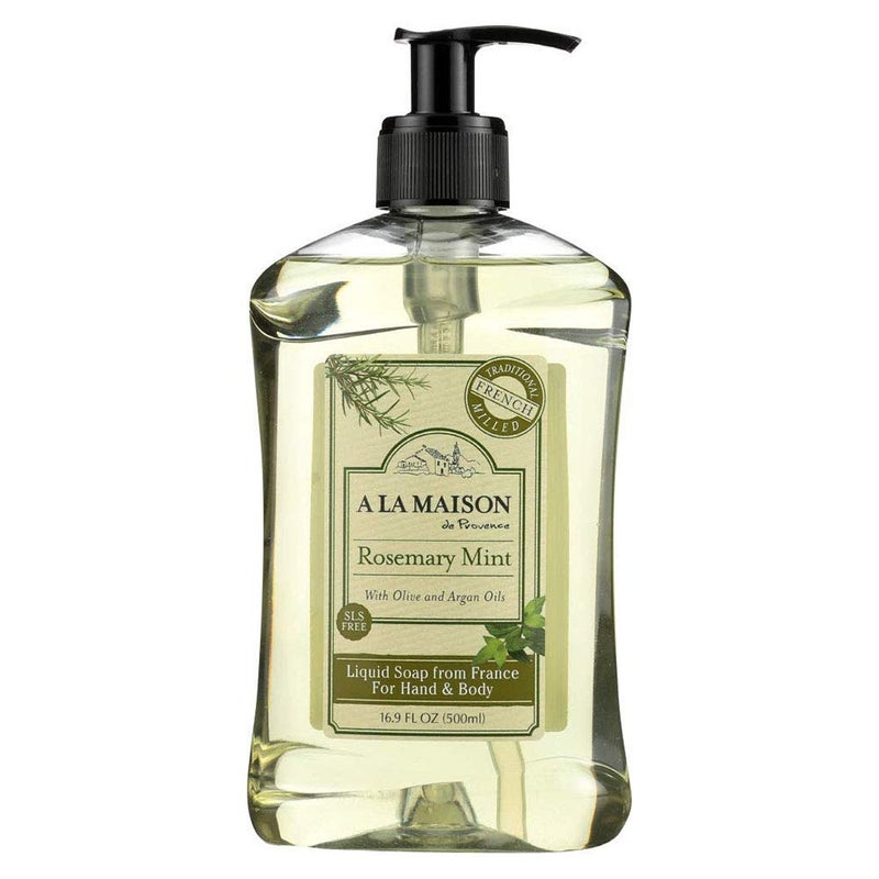 A LA MAISON Rosemary Mint Natural Hand Wash Made with Essential Oils Biodegradable PlantBased Vegan CrueltyFree 1690 Fl Oz Pack of 6
