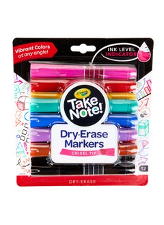 Crayola Take Note Dry Erase Markers, Chisel Tip, 12 Count  - Image 3
