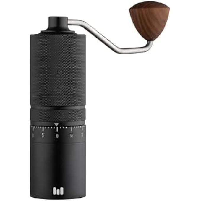 macnoa Macgrind Craft Manual Coffee Grinder With 60 Grind Settings  Titanium Burr Hand Grinder With Chestnut Handle Lightweight And Portable For Espresso French Press And Pour Over - Image 1