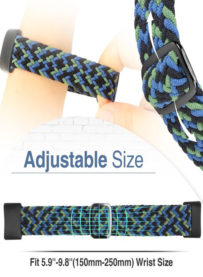 Acortjl Braided Watch Bands Compatible with Fitbit Charge 6/Fitbit Charge 5 for Women Men, Elastic Adjustable Solo Loop Stretchy Nylon Woven Replacement Wristbands for Fitbit Charge 6/Fitbit Charge 5 - Image 3