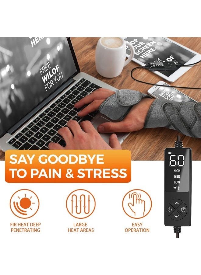 Long Small Heating Pad for Hands Wrist Arm Elbow Pain Relief, Heated Wrap for Golfers Tennis Elbow, Cubital Carpal Tunnel, Knee Joint Arthritis Leg Ankle Plantar Fasciitis, Achilles Tendonitis