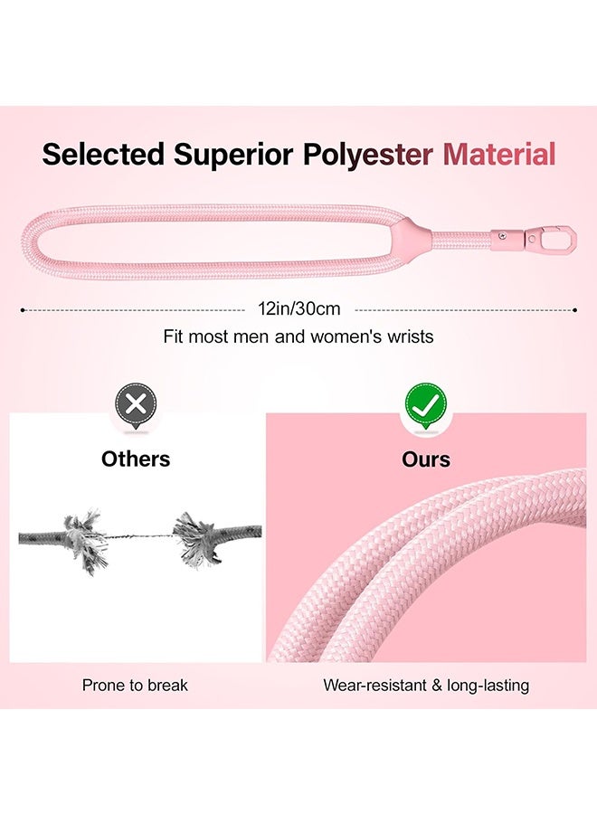 Wffo Phone Wrist Strap - Universal Adjustable Hand Wrist Strap Lanyard for iPhone 17 and Most Smartphones, Multifunctional Patch Lanyard with Phone Tether Tab for Women and Men - Pink - Image 2