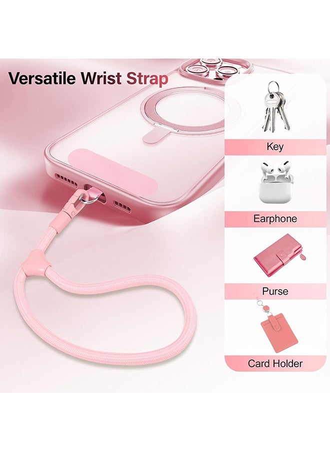 Wffo Phone Wrist Strap - Universal Adjustable Hand Wrist Strap Lanyard for iPhone 17 and Most Smartphones, Multifunctional Patch Lanyard with Phone Tether Tab for Women and Men - Pink - Image 4