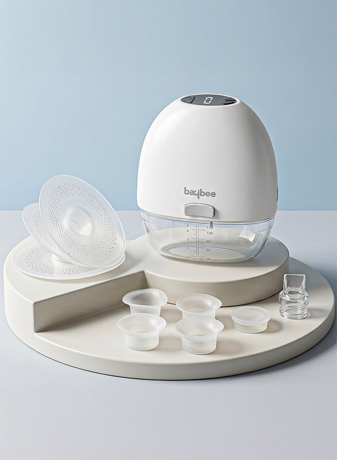 BAYBEE Automatic Ultra Slim Single Electric Breast Pump, Wearable Breast Pumps with 3 Modes 9 Levels, Hands Free Breastfeeding Pumps, Wireless Breast Pump Low Noise with Smart LED Display - Image 1