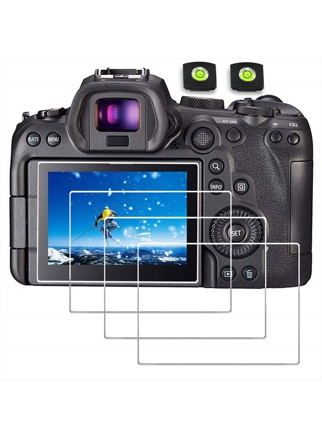 debous R6 II Glass Screen Protector Compatible for Canon EOS R6 R6II Mark II R7 Camera Anti-scratch Tempered Glass Hard Protective Film Cover (4pack),include 2 hot show level cover - Image 1