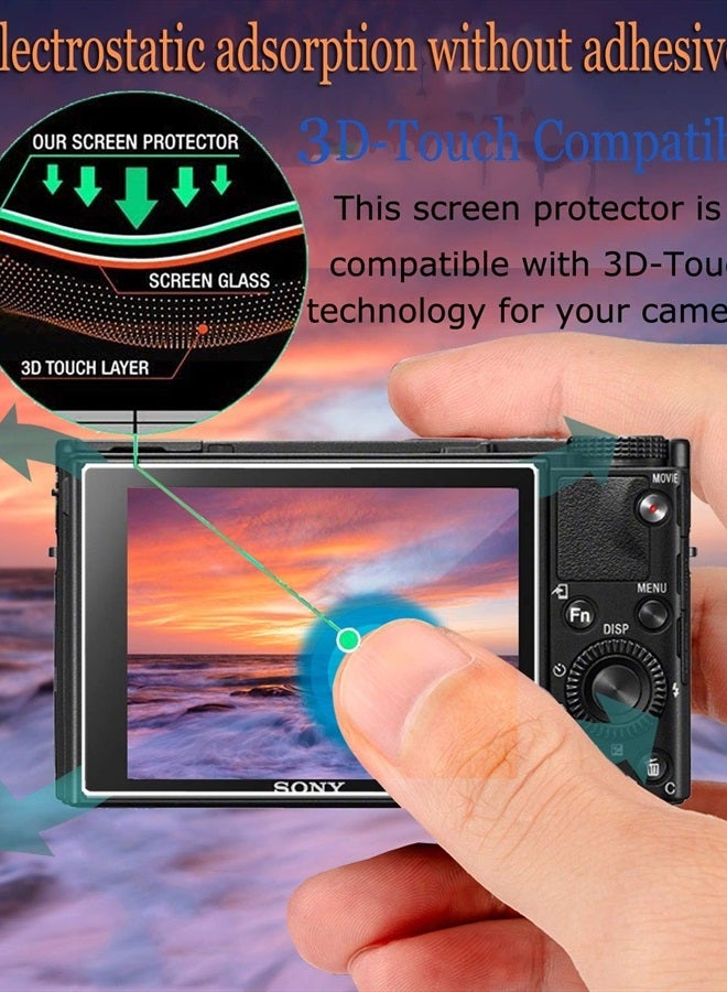 debous R6 II Glass Screen Protector Compatible for Canon EOS R6 R6II Mark II R7 Camera Anti-scratch Tempered Glass Hard Protective Film Cover (4pack),include 2 hot show level cover - Image 5