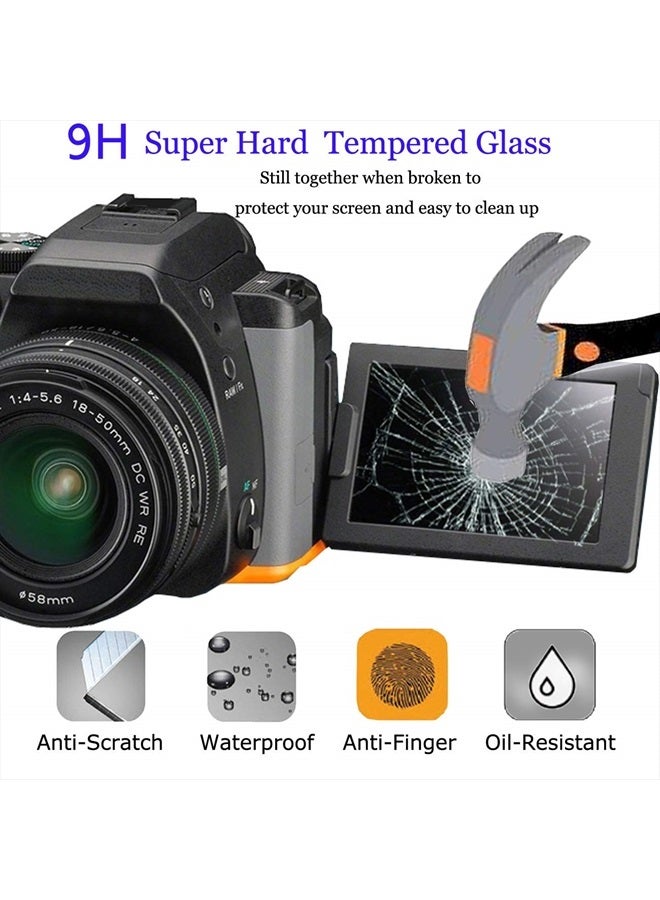 debous R6 II Glass Screen Protector Compatible for Canon EOS R6 R6II Mark II R7 Camera Anti-scratch Tempered Glass Hard Protective Film Cover (4pack),include 2 hot show level cover - Image 3