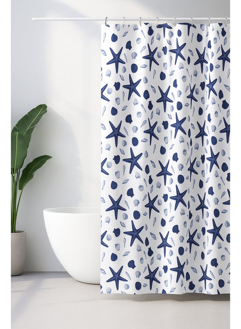 THE ARTFUL BLEND Waterproof PEVA Shower Curtain – Washable & Durable, 180x180 cm for Full Coverage