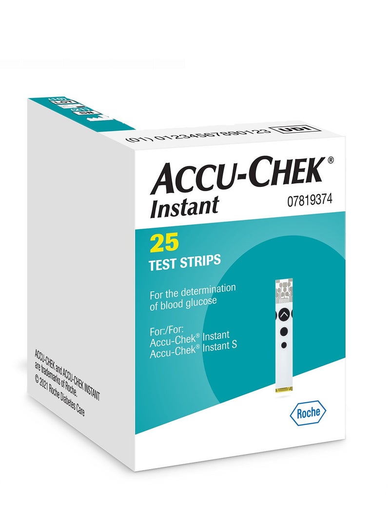 أكيو تشك مجموعة شرائط اختبار الجلوكوز في الدم من ACCU CHEK INSTANT 50 قطعة - Image 1