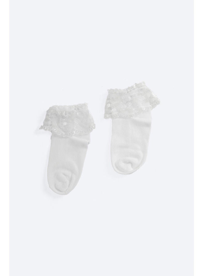 Carina Girly Frilled Socks with Lace - Image 2