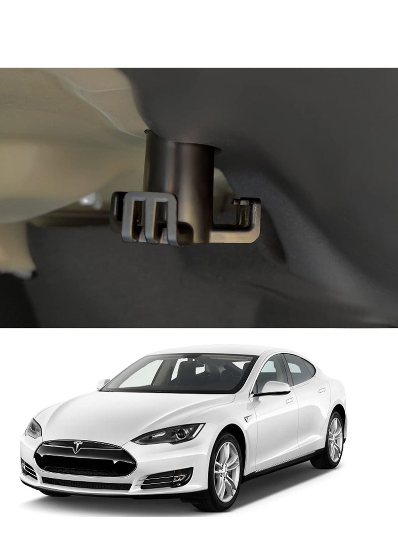 SYOSI - ABS Front Rear Trunk Grocery Bag Hook for Tesla Model 3, Frunk/Trunk Bolt Cover Front Hook Holding Clips, Hooks Clip Bolt Cover, Interior Accessories (Trunk hook, Black) - Image 1