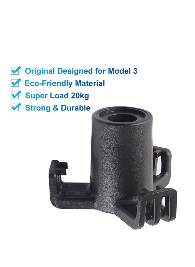SYOSI - ABS Front Rear Trunk Grocery Bag Hook for Tesla Model 3, Frunk/Trunk Bolt Cover Front Hook Holding Clips, Hooks Clip Bolt Cover, Interior Accessories (Trunk hook, Black) - Image 1