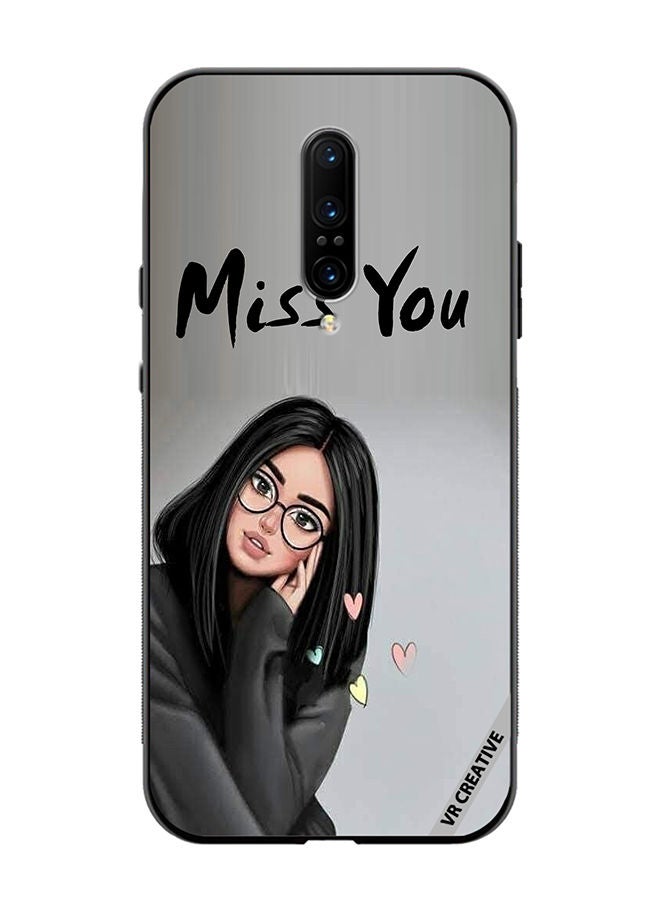 VR CREATIVE Protective Case Cover For OnePlus 7 Pro Girl Miss You Design Multicolour - Image 1
