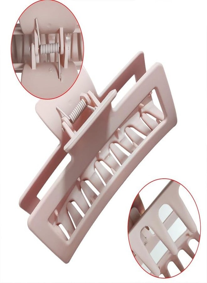Minta Claw Clip,5 inch Plastic Matte Square Extra Large Clips,Rectangle Neutral Jaw Claw Clips for Long Hair Clips for Women Thick Thin Curly Straight Hair,4 Pack - Image 2