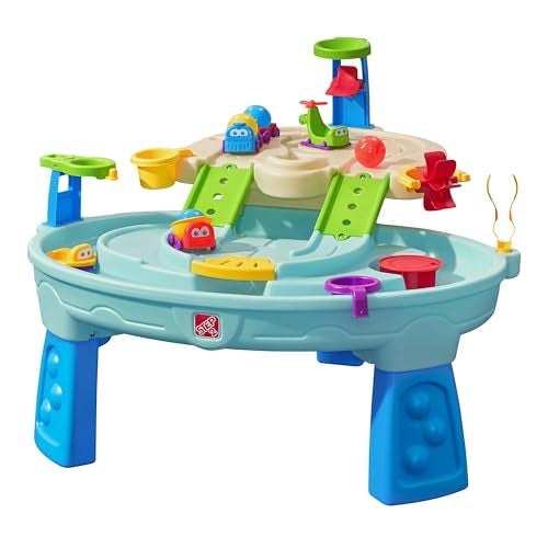 Step2 مركز مغامرات Step2 Ball Buddies طاولة مائية للأطفال للاستخدام الداخلي والخارجي، طاولة حسية مائية للأطفال، حوض ألعاب مائية للأطفال من عمر 15 سنة، 23 قطعة، إكسسوارات ألعاب مائية، باللون الأزرق - Image 1