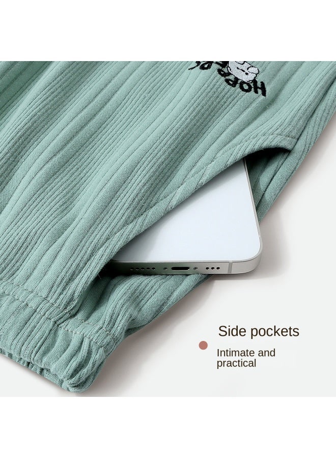 Fenton 【100% قطن】بنطال كاجوال رياضي مريح للنساء للخريف، بنطال منزلي فضفاض بكاحل مكبب ومصمم لإضفاء مظهر نحيل - Image 5