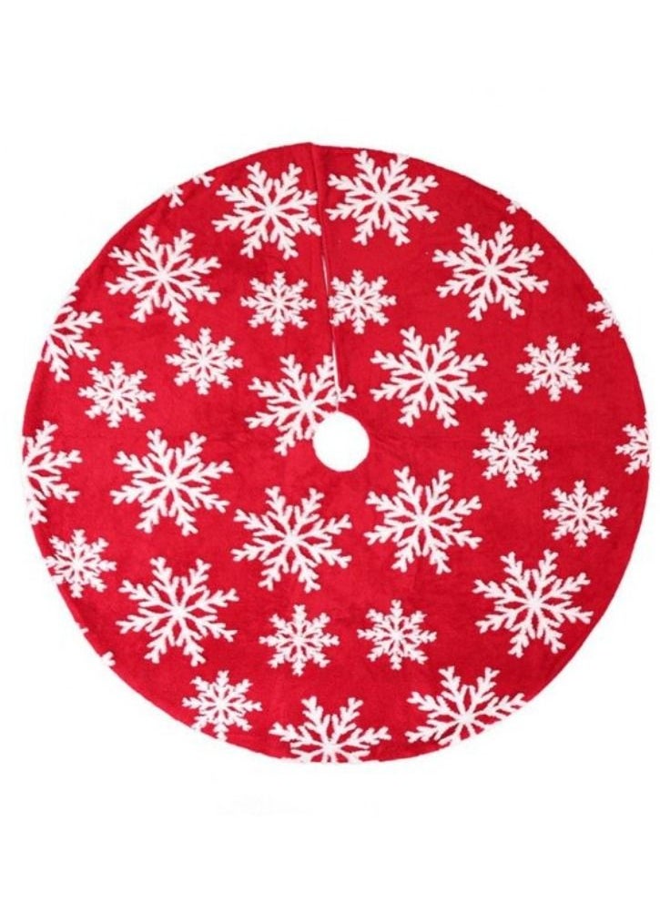 ACLIX Christmas Decorative  Tree Skirt Red White 90cm  - Image 1