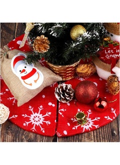 ACLIX Christmas Decorative  Tree Skirt Red White 90cm  - Image 2