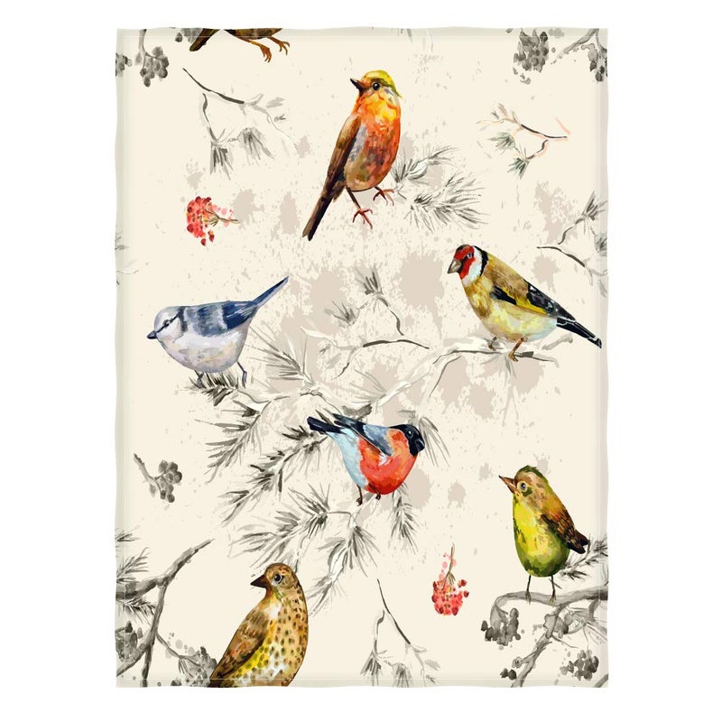 Kameng Colorful Birds Pattern Throw Blanket Soft and Comfortable SofaBed Blankets 60 x 80