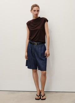 MANGO Rinse-Wash Denim Bermuda Shorts  - Image 4