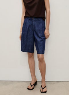 MANGO Rinse-Wash Denim Bermuda Shorts  - Image 1
