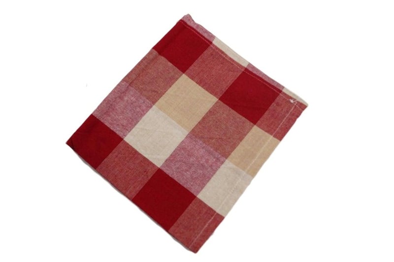 Snuggle Checks Stripe Print Styled 4 Cotton Kitchen Towels - Image 2