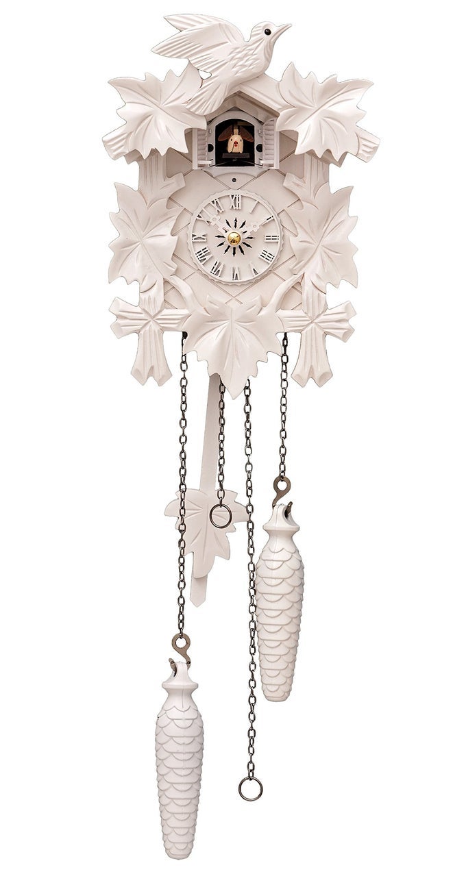 QUARTZ CUCKOO CLOCK 5LEAVES BIRD EN 52223 Q