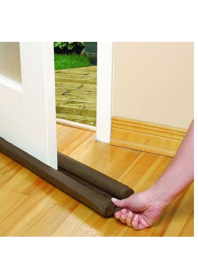 ELTRAZONE - Under Door Draft Blocker Twin draft guard reduce Noise Breeze Blocker Adjustable Door gap Sweeps - Image 1