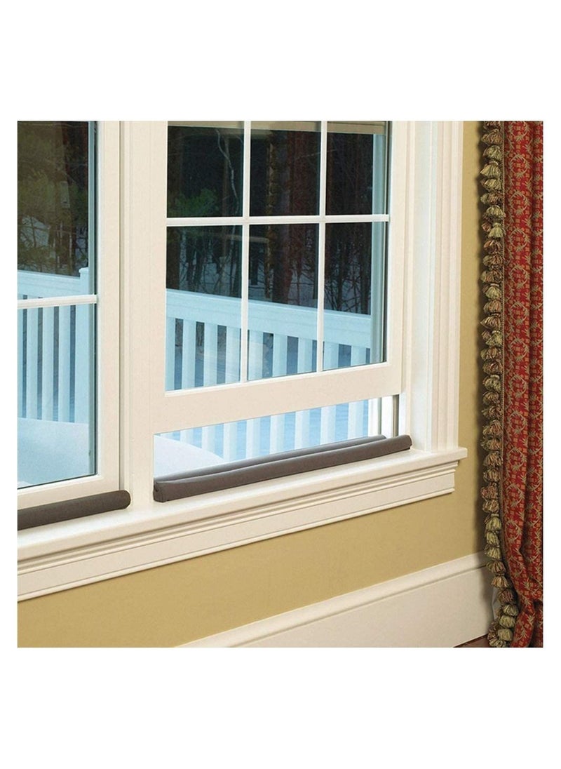 ELTRAZONE - Under Door Draft Blocker Twin draft guard reduce Noise Breeze Blocker Adjustable Door gap Sweeps - Image 1