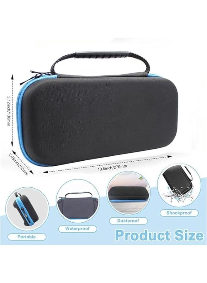 TRASSLE Switch Carrying Case Compatible with Nintendo Switch/Switch OLED, with 20 Games Cartridges Protective Hard Shell Travel Carrying Case Pouch for Console & Accessories (Blue) - Image 4