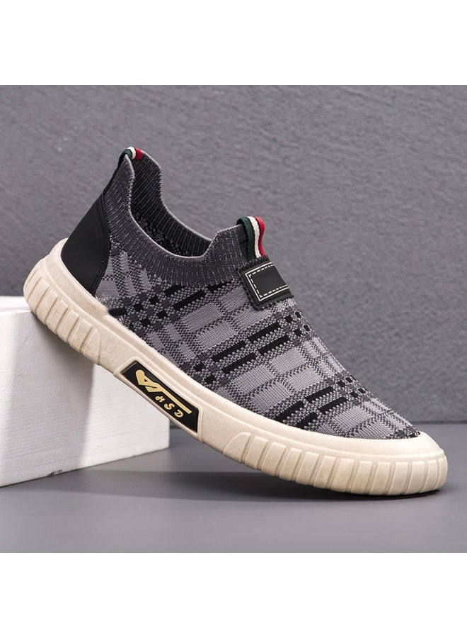 NIBEMINENT Autumn  Men's Casual Flying Mesh Breathable Cloth Shoes Sneakers Men - Image 1