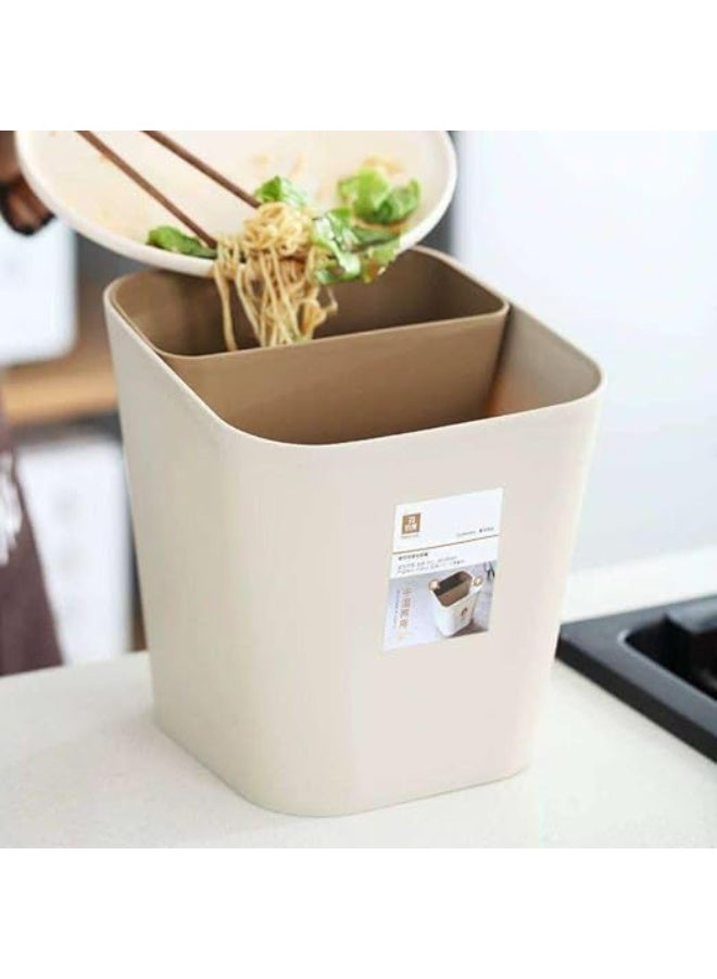 باسكت مطبخ مستورد عملي مع قطعة إضافية معلقة – تصميم أنيق ومقاسات مناسبة للتنظيم والنظافة S (بيج, كبير) - Image 3