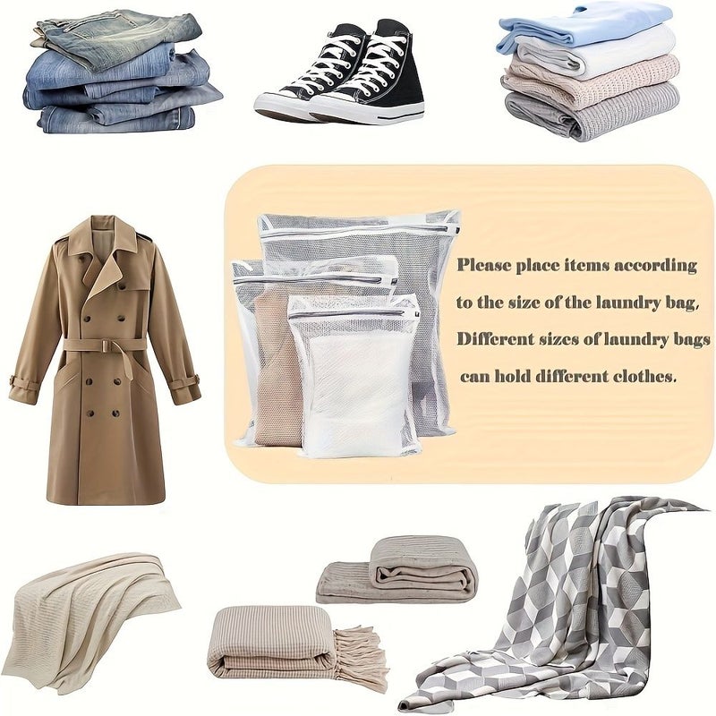 Five Extra Large Mesh Laundry Bags 15.75 Inches Random 5pcs - Image 5