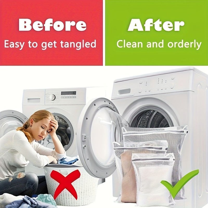Five Extra Large Mesh Laundry Bags 15.75 Inches Random 5pcs - Image 4