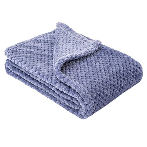 Fuzzy Blanket or Fluffy Blanket for Baby Soft Warm Cozy Coral Fleece Toddler Infant or Newborn Receiving Blanket for Crib Stroller Travel Decorative 28Wx40L XSPearl Blue