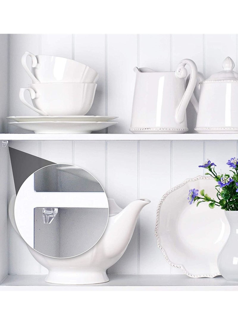 100 Clear Plastic Shelf Support Pegs - 3mm / 1/8" Cabinet Pins Replacement for Small Cabinets & Shelves - Durable & Easy to Install - Image 5