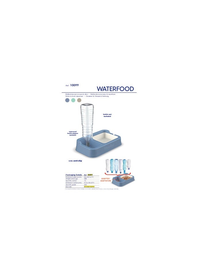 Georplast Water and Food Dispensing Bottle for Cats and Dogs, Water and Pet Food Bowl - Image 2