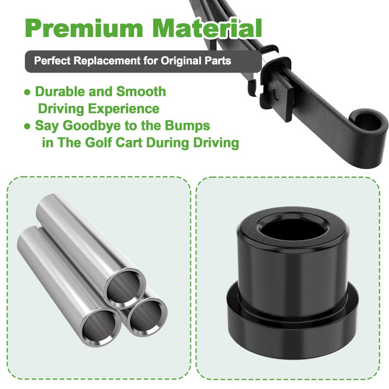 10L0L Golf Cart Spring Bushing Kit-Rear Leaf Springs Shackles Bushing Sleeve for EZGO TXT/Medalist (1994-up) & Club Car DS (1981-up), Replaces Parts 70289-G02/70291-G01/1012303/1015583 - Image 3