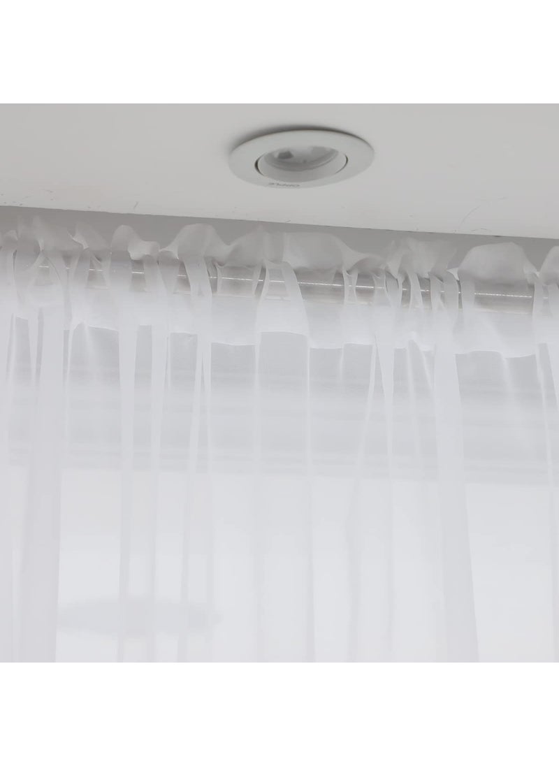 L&TEC Window White Sheer Curtains 63 Inches Long 2 Panels Sheer White Curtains Basic Rod Pocket Panel for Bedroom Children Living Room Yard Kitchen (White  52"" W x 63"" L | 2 pcs)  - Image 5