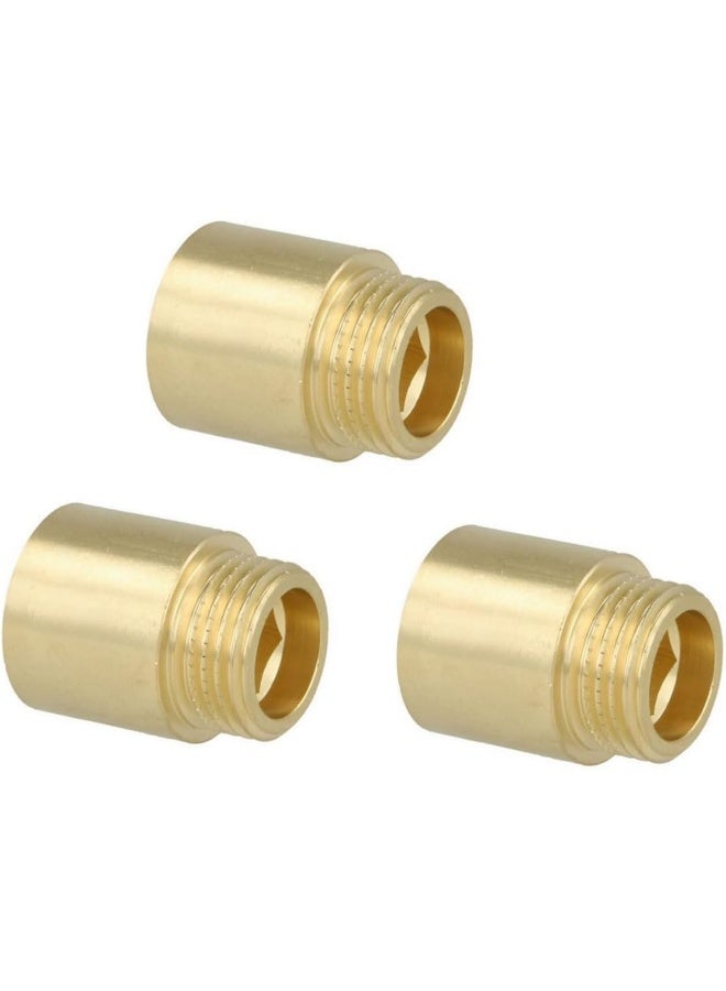 Biella 3Pcs Brass Extension Nipple Male To Female 1/2" British Standard Pipe (Bsp) For Extension Pipe Fitting (1/2 X 25Mm) - Image 1